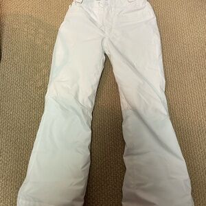 Roxy Girls Backyard Snow Ski Snowboard Pants White - Size 10/M